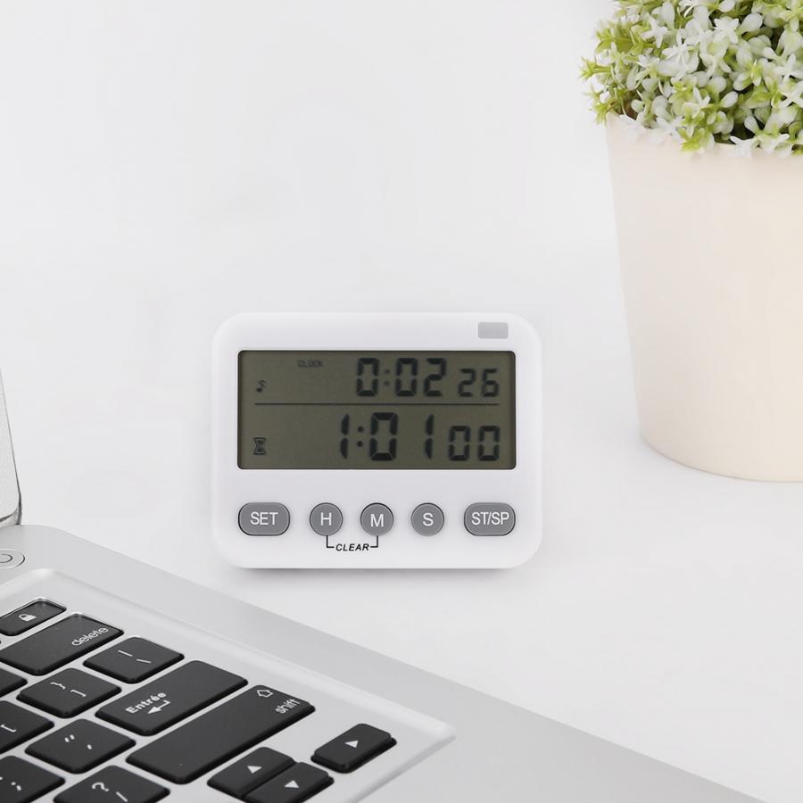 Køkken digitalt vækkeur husholdning køkken madlavning timer mute vibration vækkeur påmindelse ur radio vækkeur