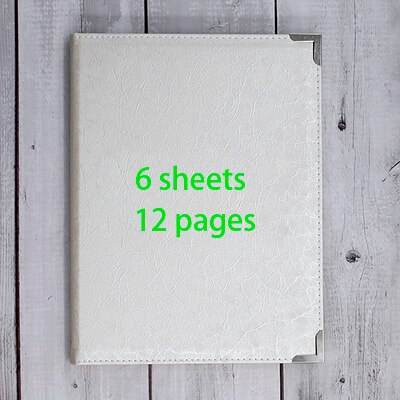 Beauty Salon Price List Folder Display Menu Book PU Leather Material: 6 sheets white