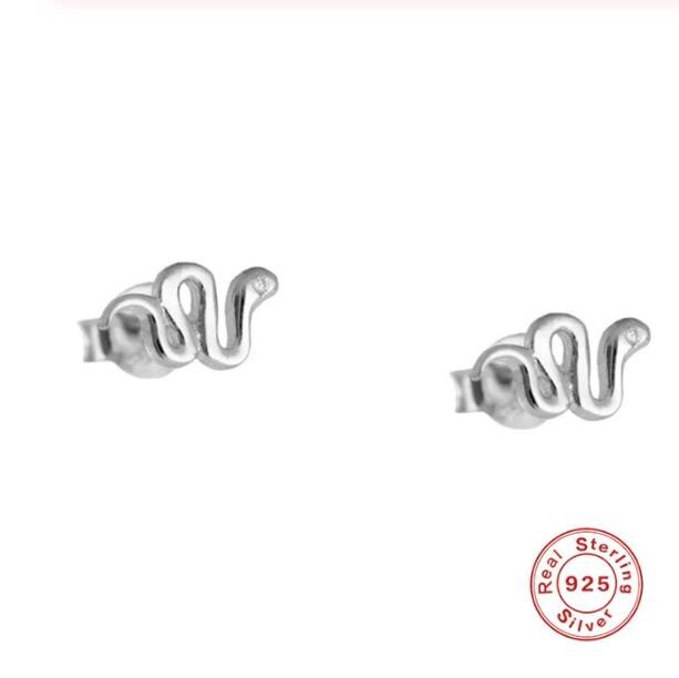 Roxi kvinders punk stil dyr slange øreringe personlighed hængelås lås øreringe 925 sterling sølv slangeagtig øreringe: Hpty -2