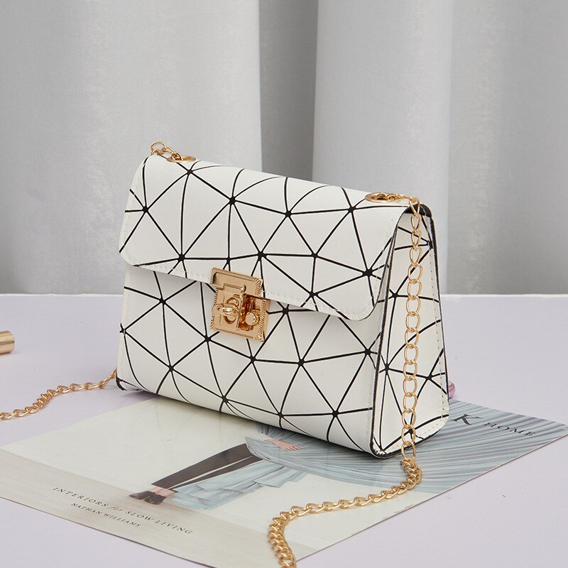 Bolso pequeño cuadrado para mujer, bandolera de cuero de , monedero suave para teléfono móvil, PU: Blanco