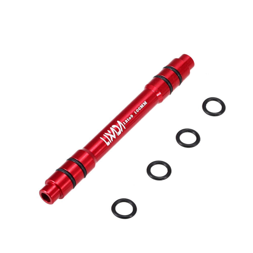 Lixada Wheel Hub 12mm to 9mm QR Adapter MTB Bike Thru Axle Hub Quick Release 100/135/142/148mm Bicycle Front Wheel Hub Adapter: Hub 100M Red