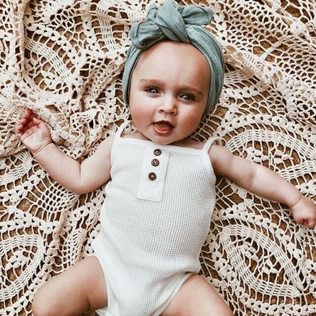 UK Peuter Kid Baby Meisje Jongen 0-24 M Mouwloze Jumpsuit Playsuit Bodysuit Outfit