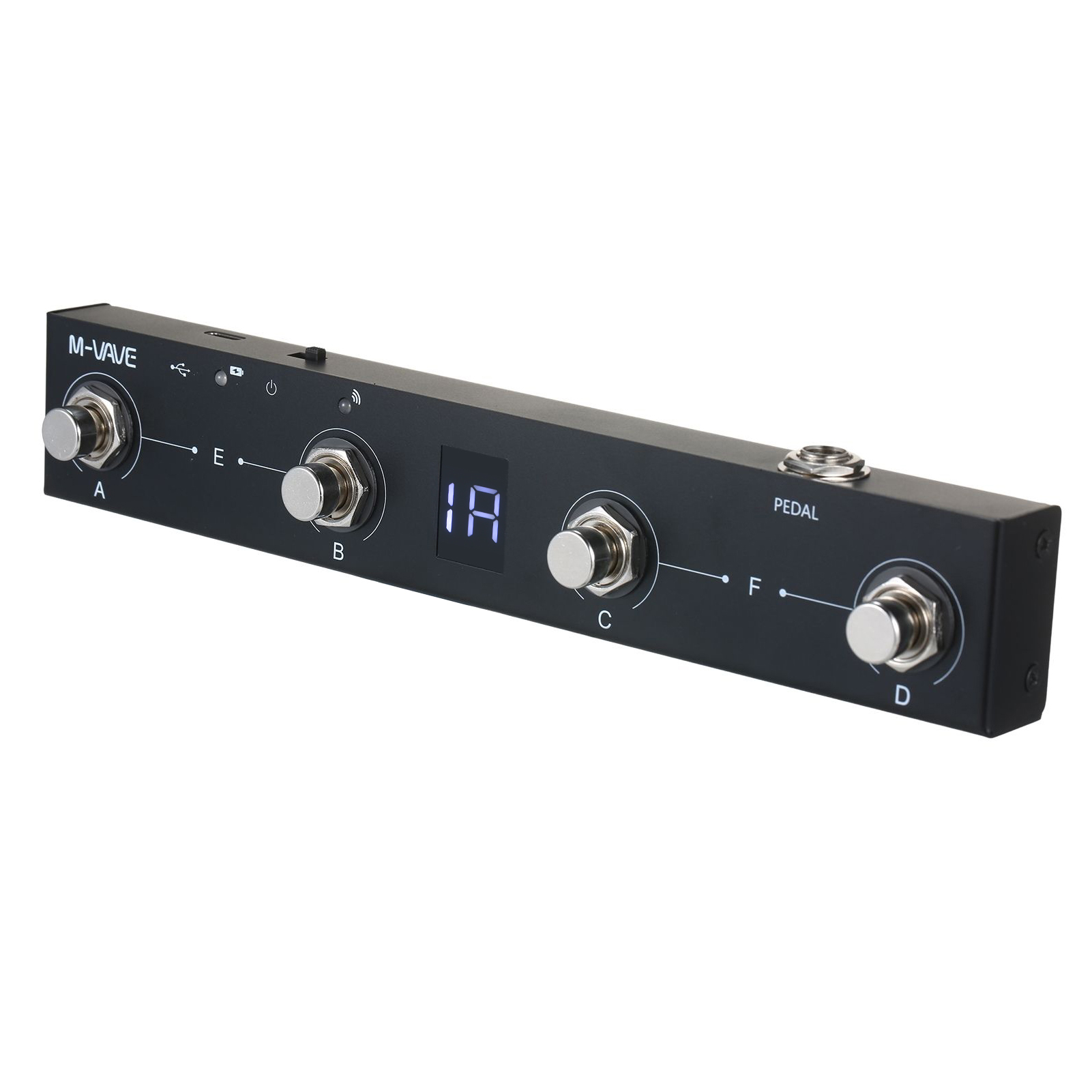 M-VAVE Chocolate BT Wireless MIDI Controller Rechargeable 4 Buttons Portable MIDI Foot Controller Pedal APP Control Guitar Pedal: Default Title