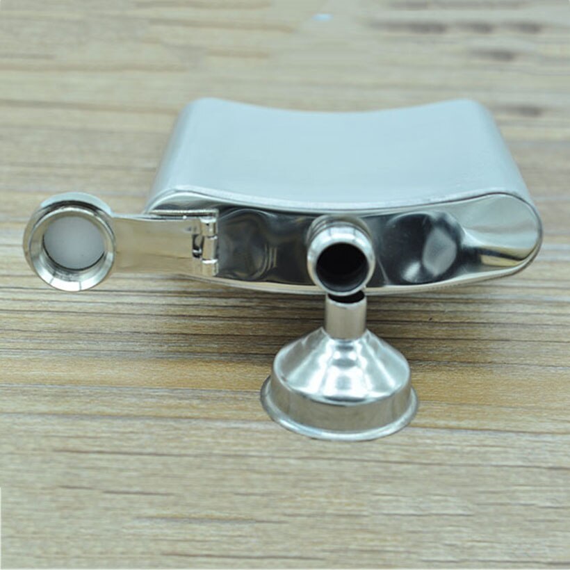 Stainless Steel 7oz Hip Pocket Hip Flask Alcohol Whiskey Liquor Flask Metal Bar and Outdoor Sports Mini Bottle Funnel WaterKoker