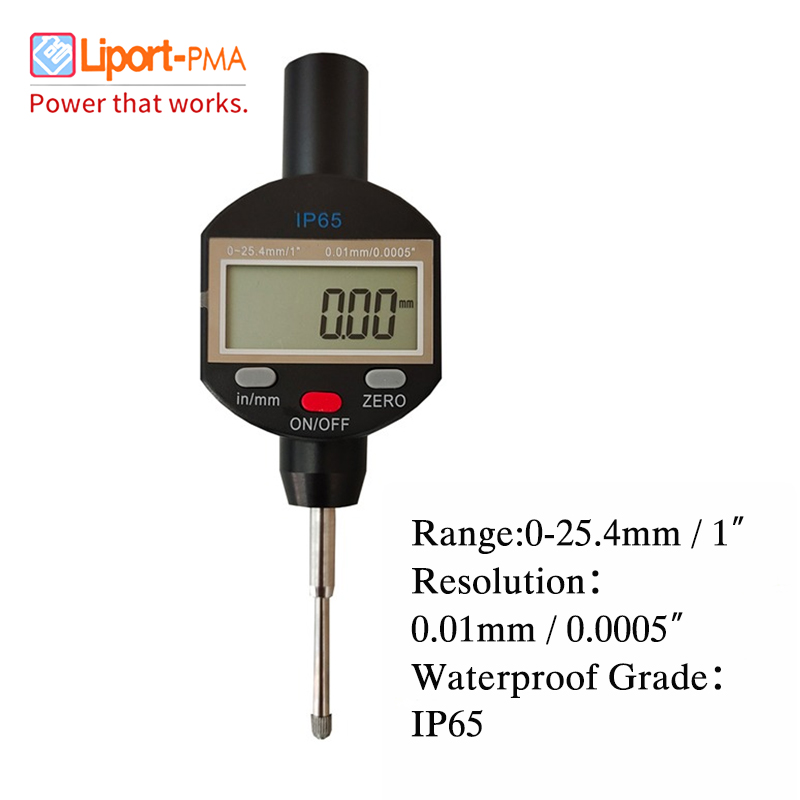 Range 0-12.7mm 0-25.4mm 0-50.8mm High Precision Digital Dial Indicators Digital Micron Indicator Gauge Micrometer Gauge Tool: Brown