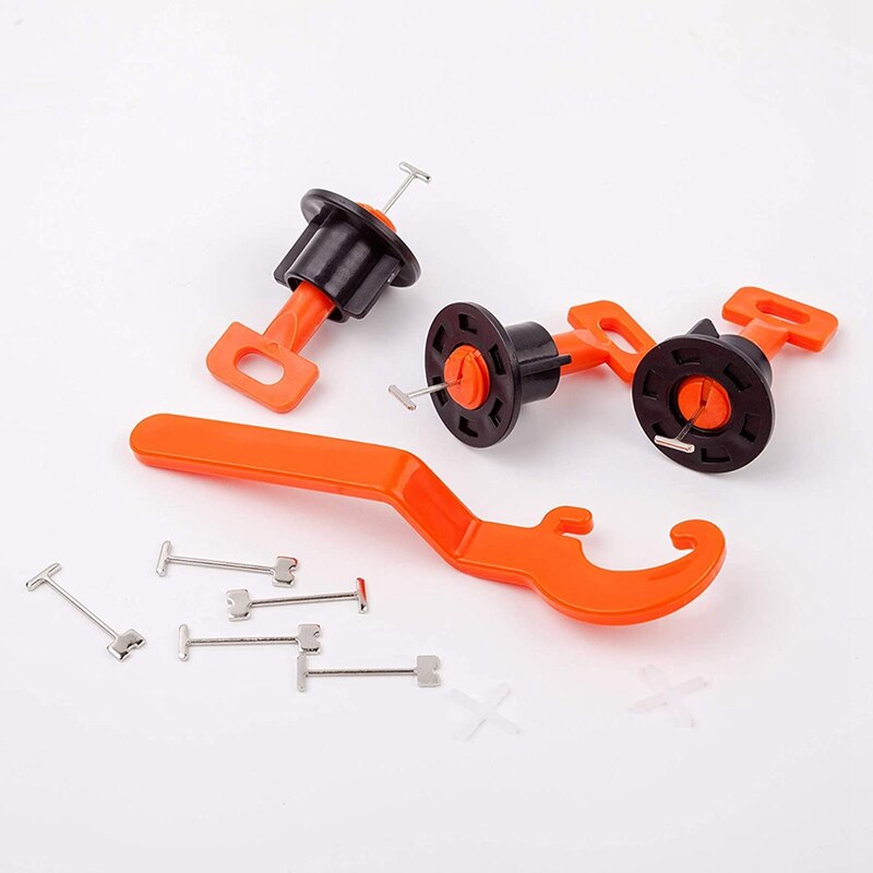Tile Leveling System Kit With 100Pcs Tile Leveler &amp; 4 Special Wrenches &amp; 500Pcs 2Mm Tile Spacers