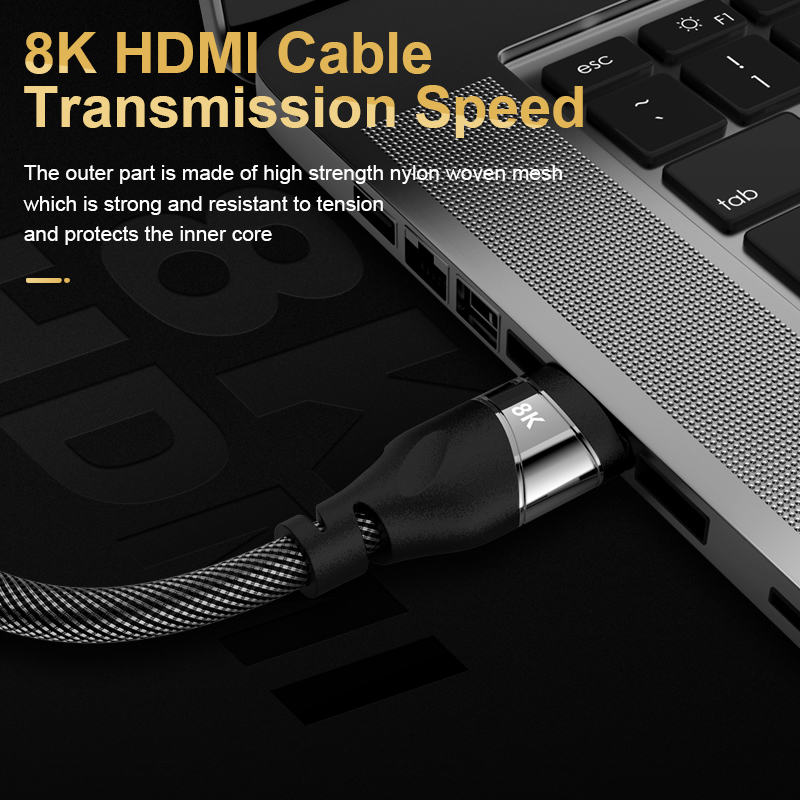HDMI 2.1 Cable Copper 30AWG 4K @120HZ HDMI 2.1 High Speed 8K @60 HZ UHD HDR 48Gbps cable HDMI Converter for PS4 HDTVs Projectors