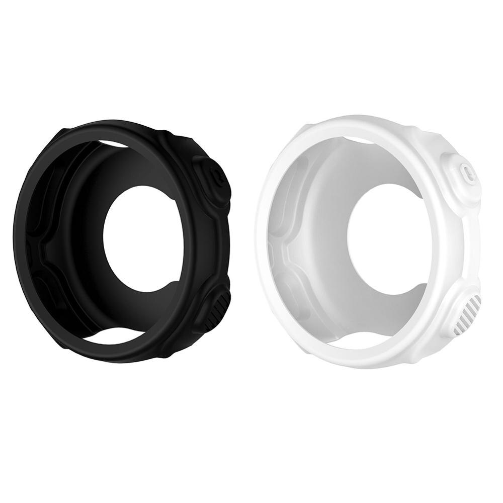 Para Garmin Forerunner 235 funda protectora de reloj para garmin forerunner 735xt funda de pantalla de reloj de muñeca de silicona: Black and white