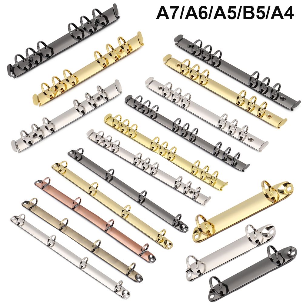 Papelería, accesorio, Bloc de notas DIY, Clip de carpeta de Metal, carpeta de archivos de hojas sueltas, aros de encuadernación para cuaderno, carpeta de anillas
