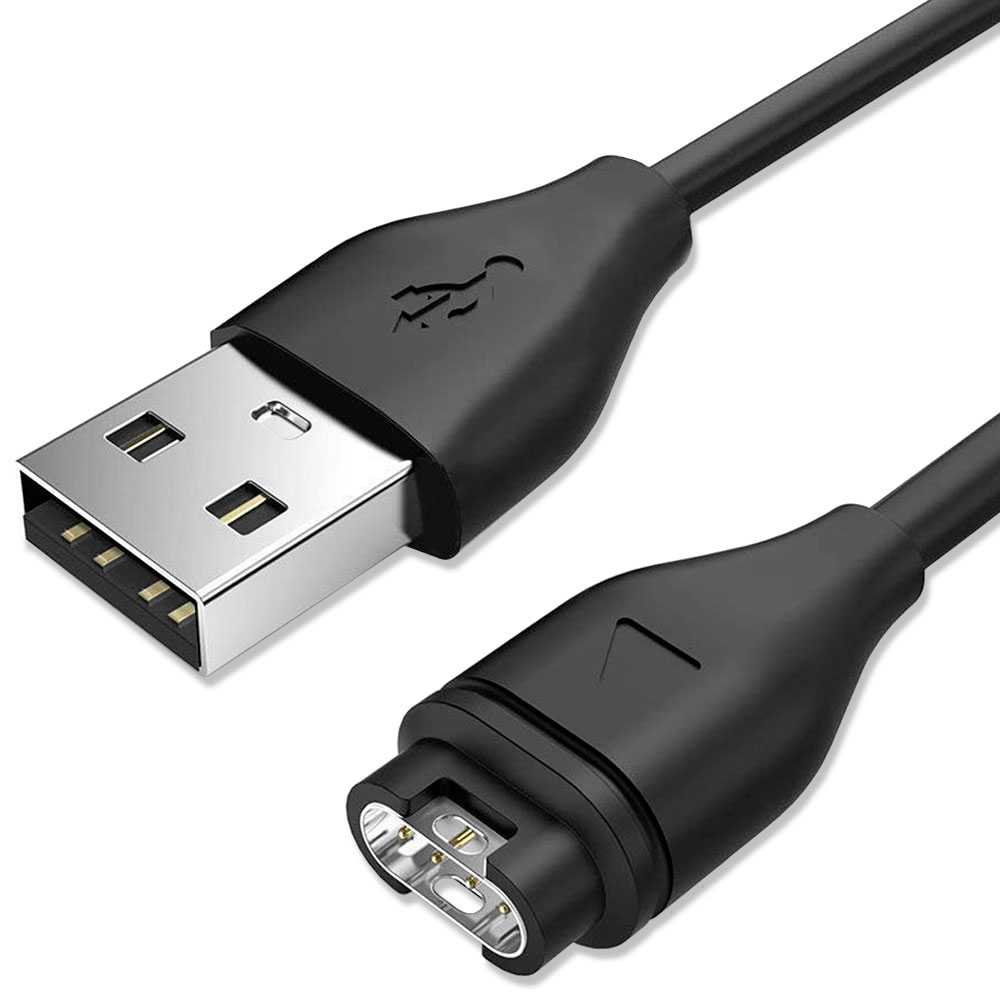 Cable Chargeur Données Data USB Noir pour Garmin Approach S10/S40/S60/X10 Fenix 5/5S Plus/5X Forerunner 45/245/935/945