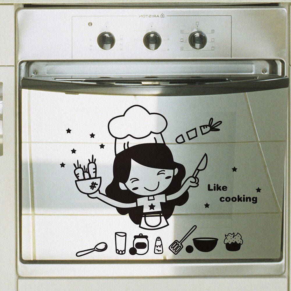 Kitchen Cook Wall Sticker DIY Wall Art Decal wall Decoration Removable Cabinet Door Wall Decal Mural House Decoration