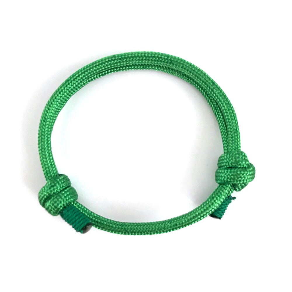 Pulsera ajustable de paracaídas de supervivencia para hombre y mujer, cuerda trenzada de emergencia para deportes al aire libre, de joyería, 1 Uds., 550: Green
