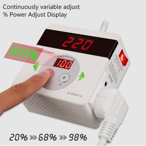 4000w scr elektronisk spændingsregulator led digital  ac 220v temperatur hastighed juster controller dæmper dæmper termostat