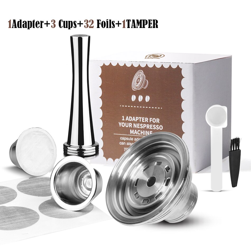 ICafilas Reusable Espresso Coffee Maker Adapter For Nespresso Convert Original Capsules to Vertuoline Capsules: Dark Khaki