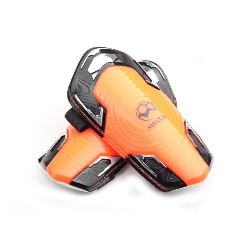 Scheenbeschermers volwassenen Professionele mannen en vrouwen Voetbal Been Protector Ondersteuning bandage Schaatsen schacht Sport Voetbal benen Guards: Oranje