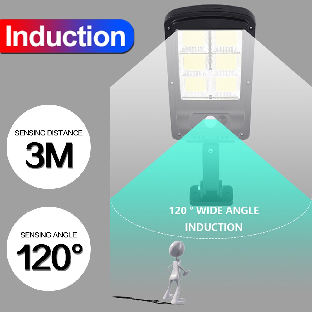 Luz Solar de 5000 lúmenes, lámpara de pared impermeable, Sensor de movimiento PIR, luz Solar, lámpara solar Solar para decoración de jardín