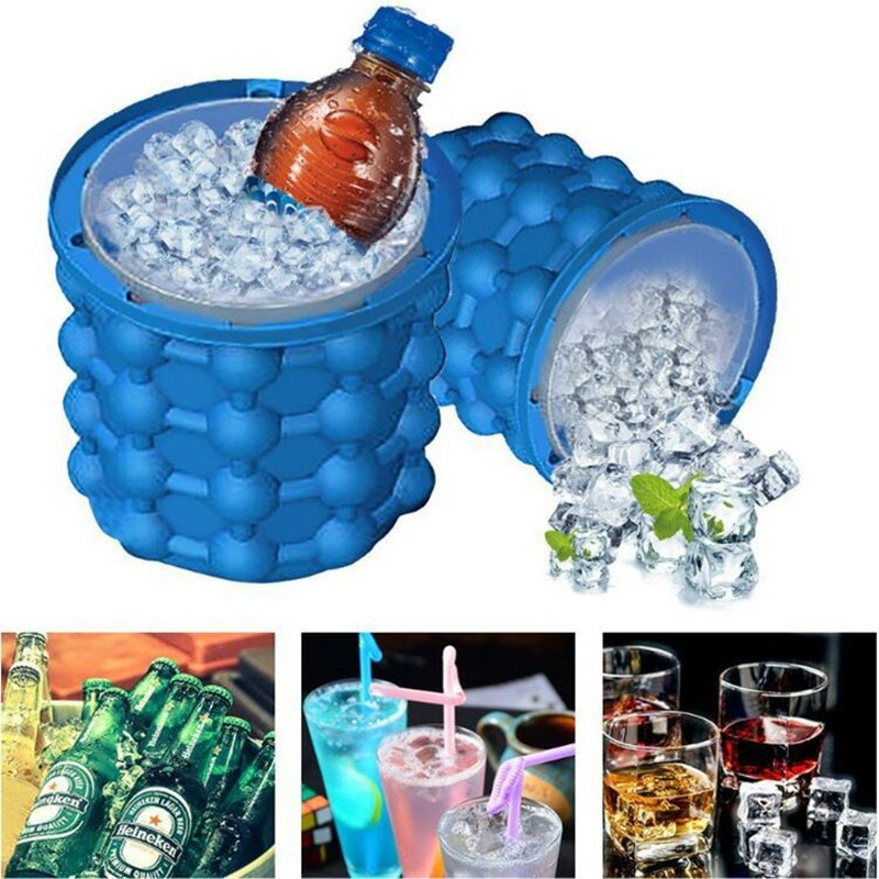 Ice Cube Maker Silicone Bucket Durable Drink Beer Wine Rapid Cooling Storage Champagne Drinking Whiskey Freeze Seaside Tools
