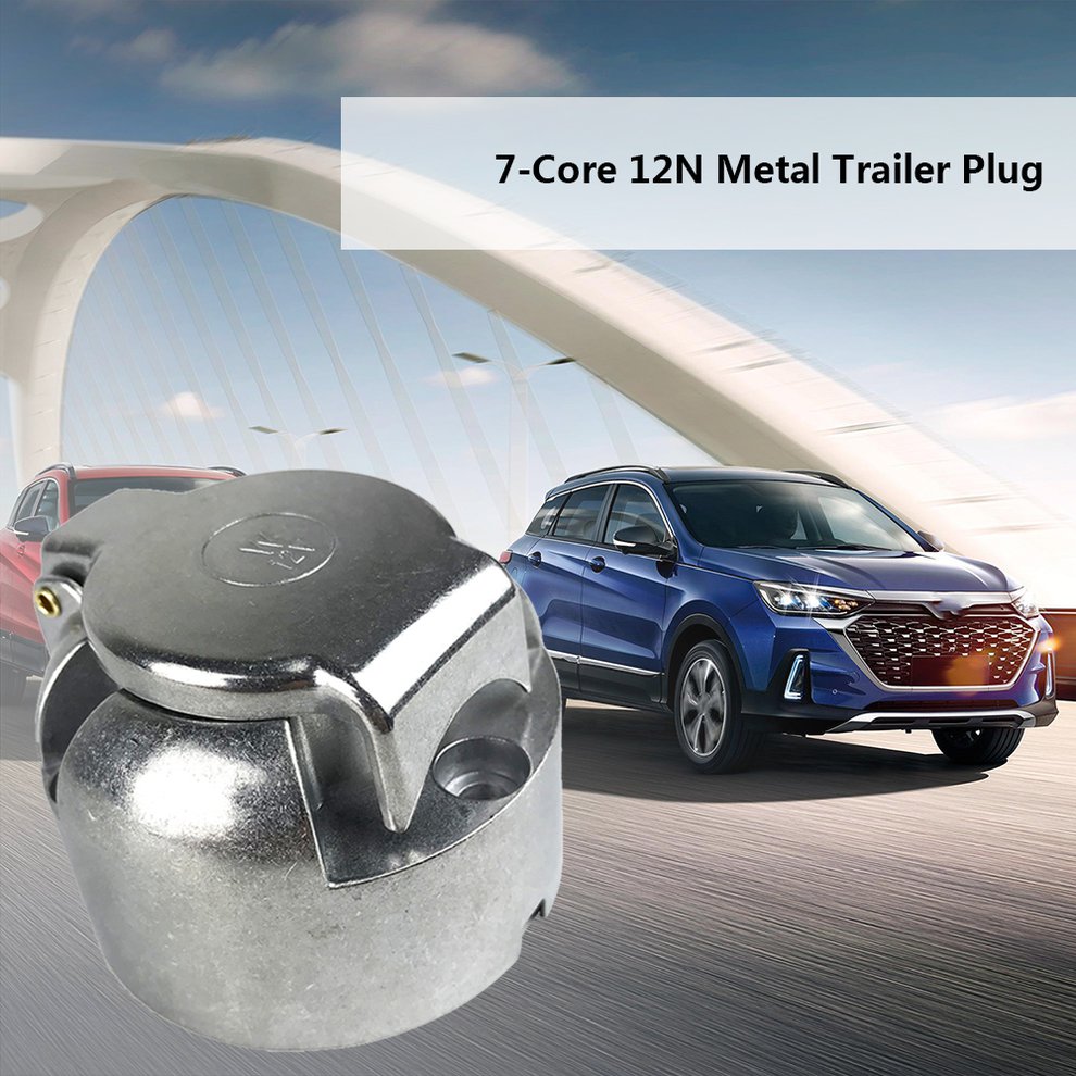 1Pcs 7 Core Trailer Truck Spring Wire Van Cargo Metal Plug Socket Essential For Trailer