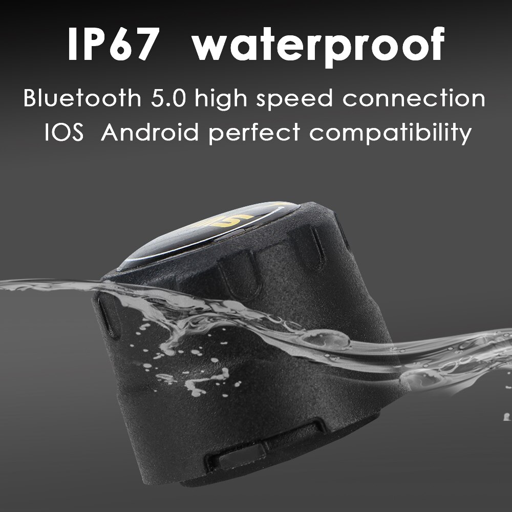 Bluetooth 4.0 5.0 Waterdichte Externe Alarm Bandenspanning Sensoren Universele Android Ios Ble Tpms Auto Bandenspanning Sensor