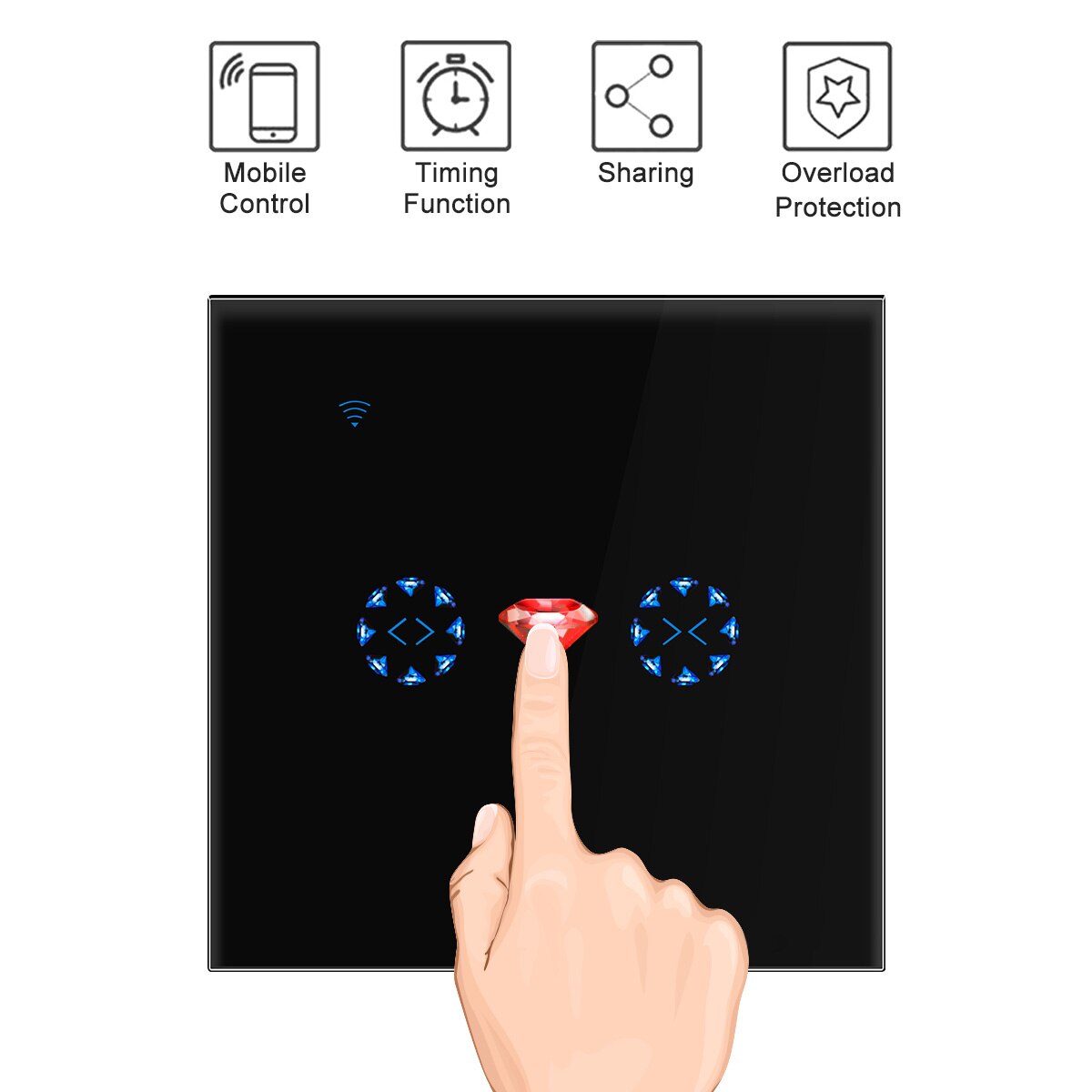 WiFi Electrical Alexa Echo AC110 To 250V For Mechanical Blinds Switch Touch APP Voice Control By Alexa Echo Limit Blinds Motor