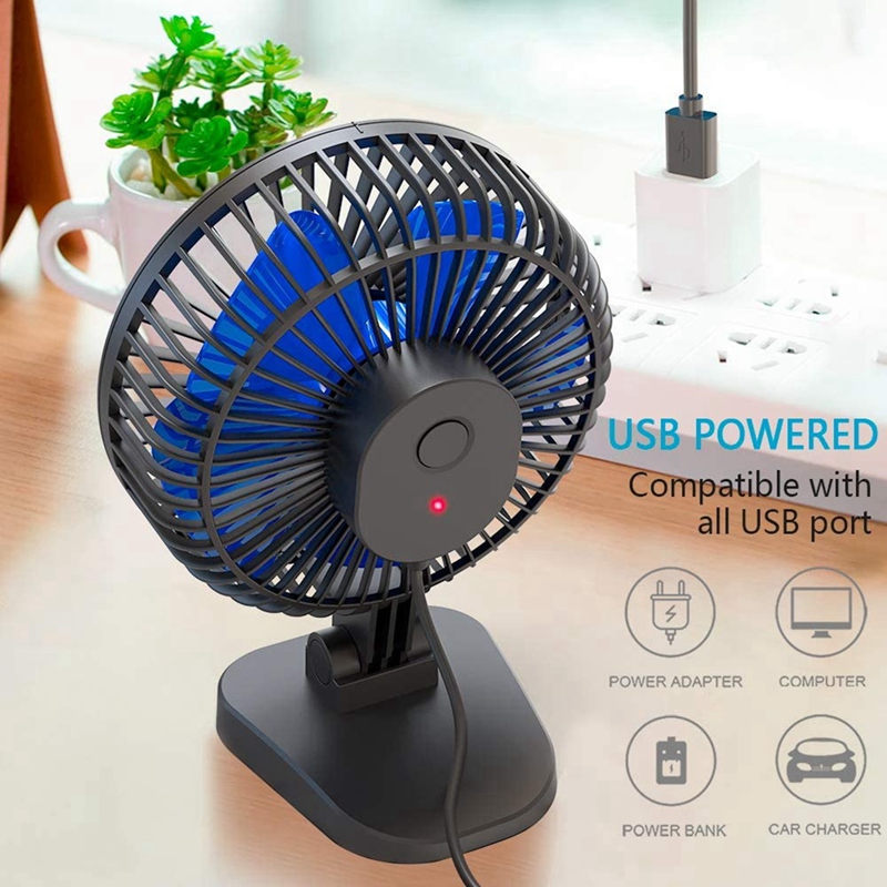 OPOLAR Portable Fan USB Desk Fan Small Mini Quiet Desktop Fan For Office Home Bedroom,3 Speeds Powerful Airflow, Whisper Quiet