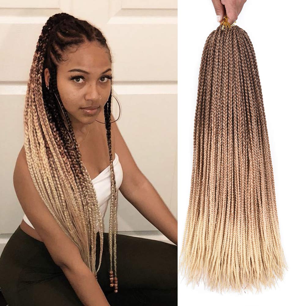 Tresses synthétiques au Crochet ombré 22 brins, tresses longues arc-en-ciel pour tresses africaines