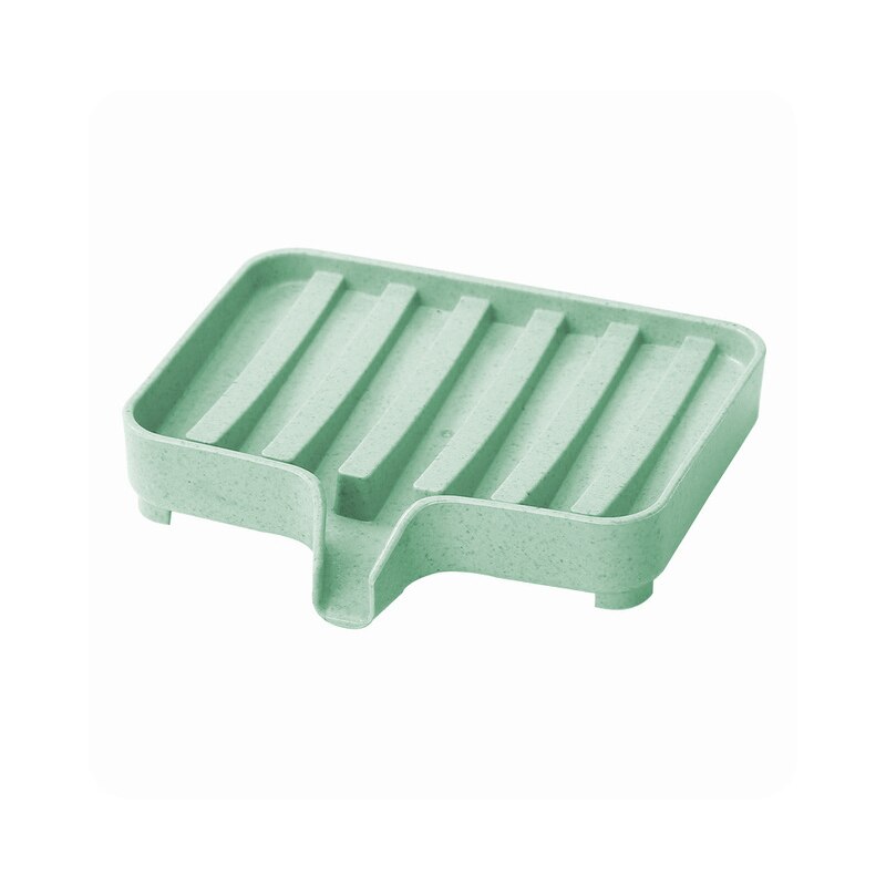 1Pc uchwyt na gąbkę PP pszenica słoma uchwyt na mydelniczkę łazienka opróżnianie mydelniczka drenaż taca robić przechowywania: zielony