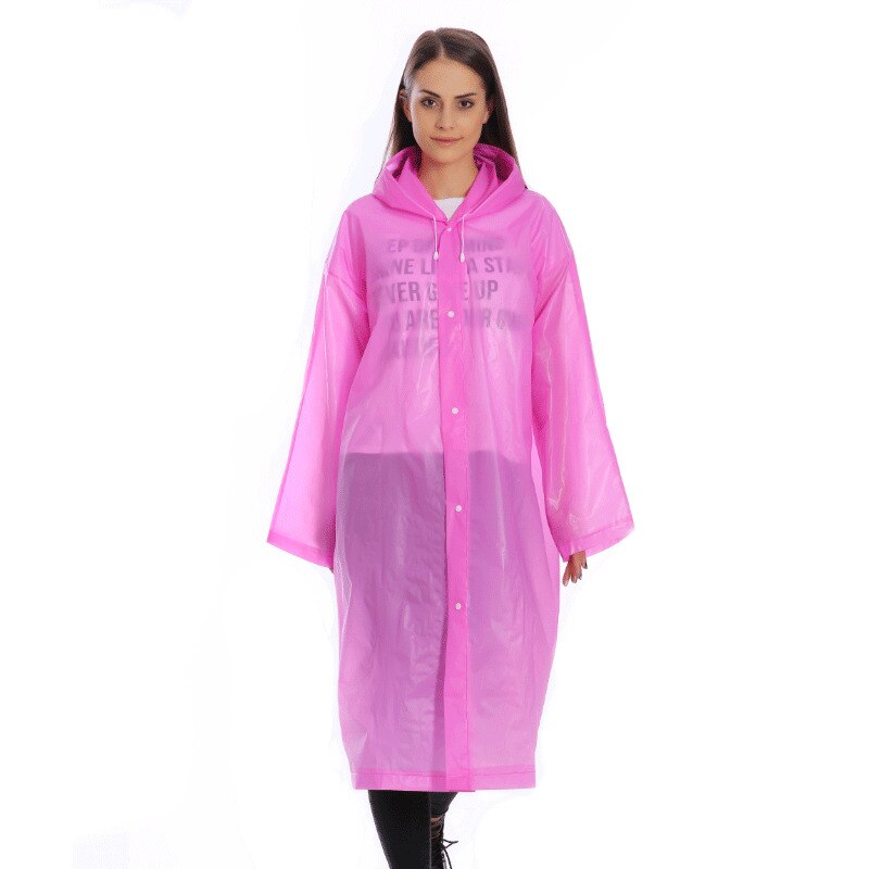 Unisex vandtæt jakke klar regnfrakke regnfrakke hætteklædte poncho regntøj mænd