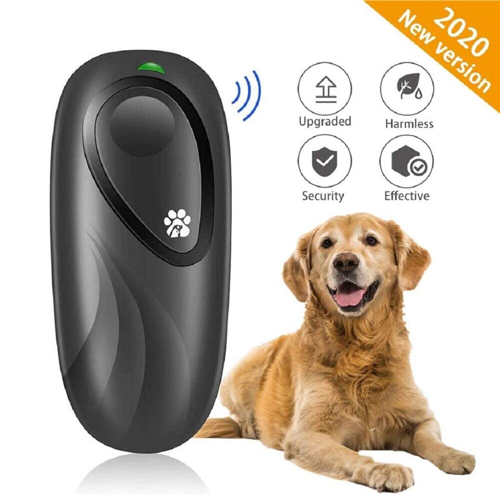 Ultrasonic Dog Bark Control Device 2 in 1 Adjustable Frequency Dog Barking Control Devices Handheld Dog Training Behavior Device