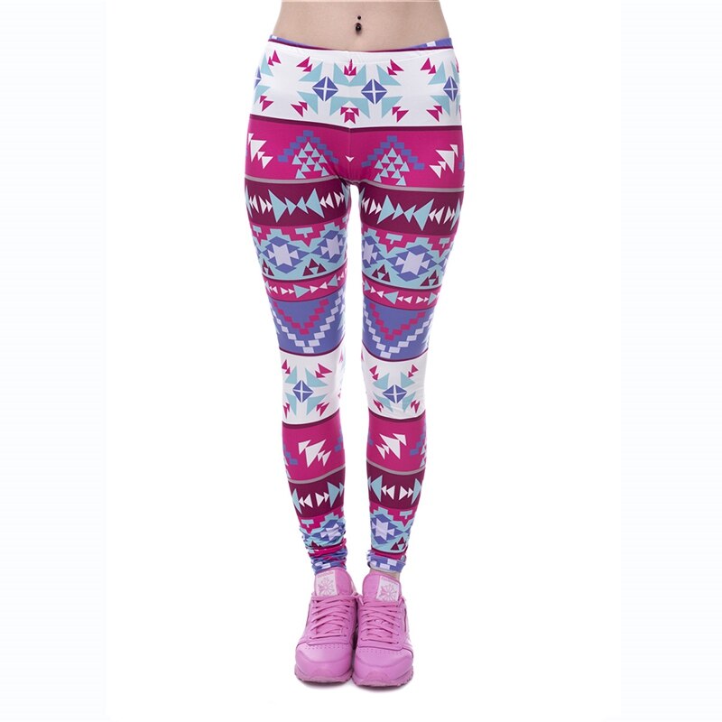 Trendy Digital Print Elastische Workout Leggings Push Up Vrouwen Casual Skinny Sporting Fitness Leggings Broek Broek: 40546