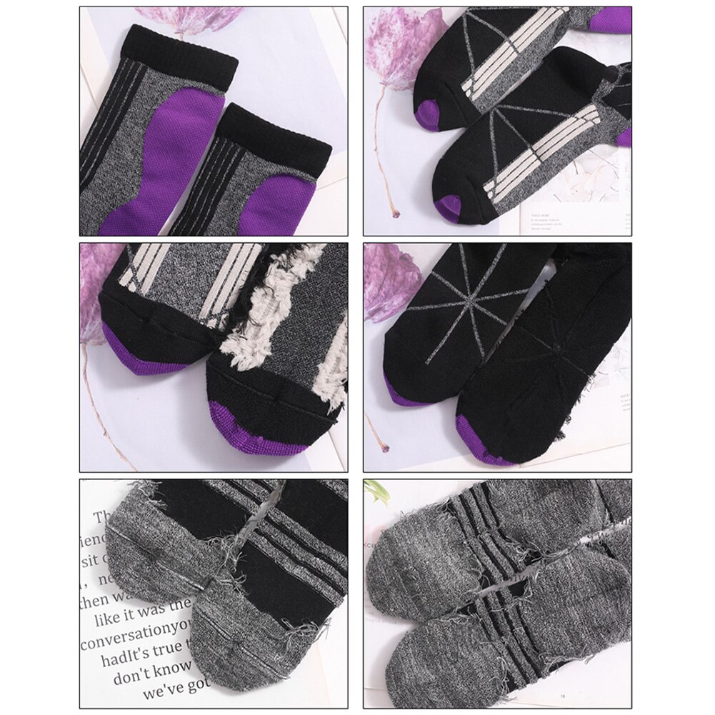 Men Women Cushion Sweat Wicking Outdoor Hiking Warm Thermal Cold Weather Long Hose Thick Winter Sports Knee High Ski Socks