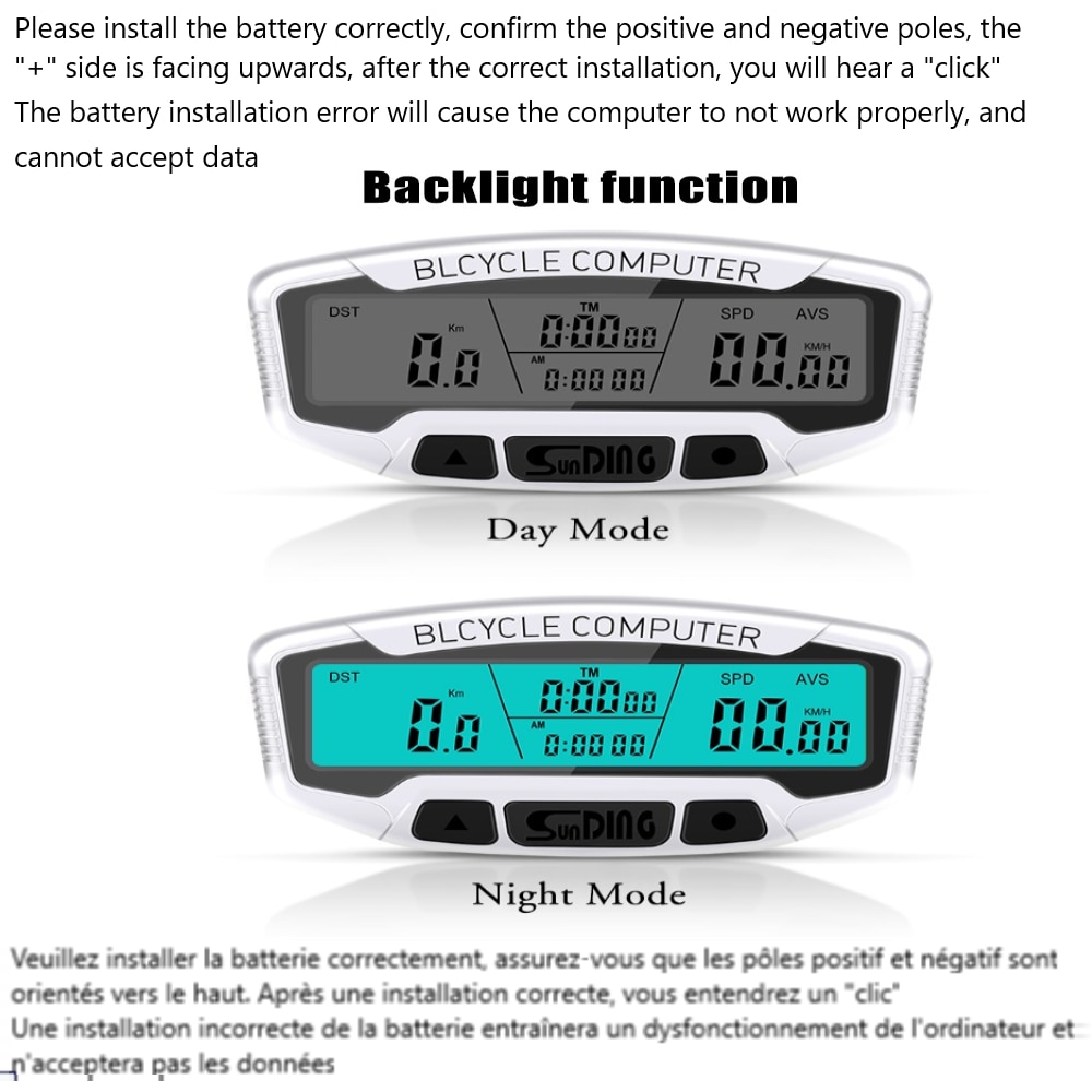 Ordinateur De Vélo Filaire Rétro-éclairé, Compteur De Vitesse, étanche, Forme Ronde, écran Rétro-éclairé, Odomètre De Cycle