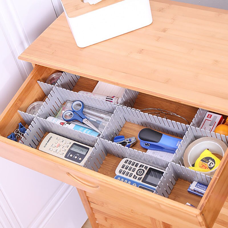 4Pcs Storage Partition Board Plastic Drawer Separated Divider Combination Partition Board Space saving Division Organizer