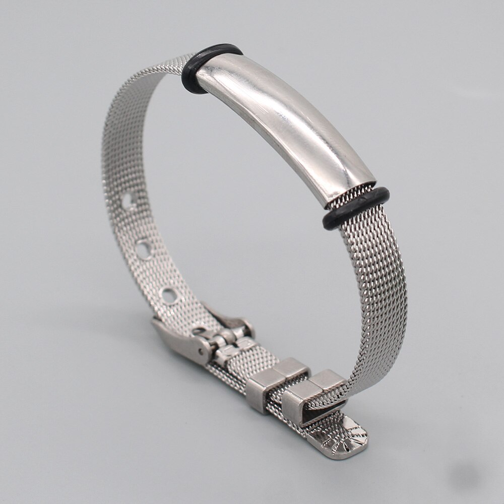 Hapiship Neue Frauen männer Edelstahl Armbinde cool Einstellbar Männlich-weibliche Armreif mein026