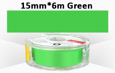 15mm*6meters Thermal Label tape Mini cute sticker for Seabird Label Printer use and office home: green
