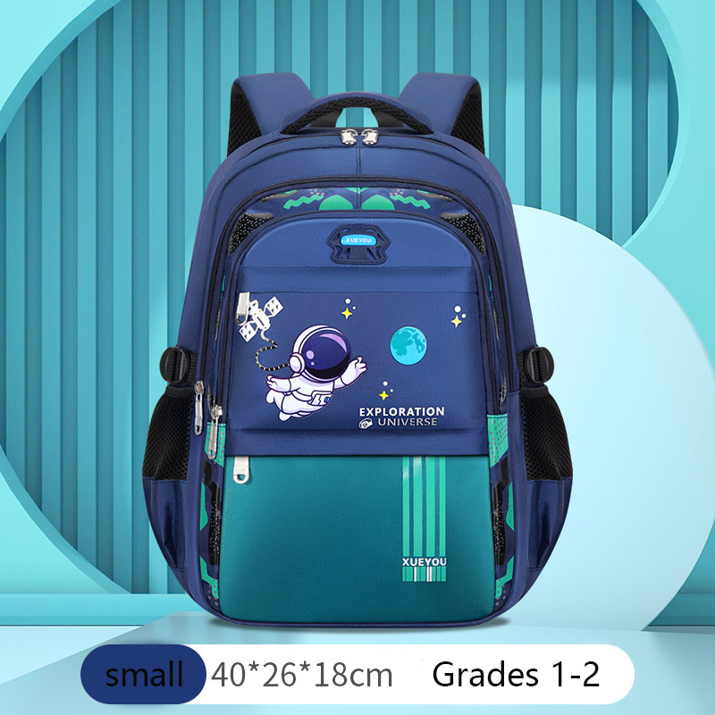 Mochila para chico de 2 a 16 años, mochilas escolares para niños, Mochila escolar de astronauta, bolsa de libros impermeable para niño de primaria, Mochila Infantil: Negro