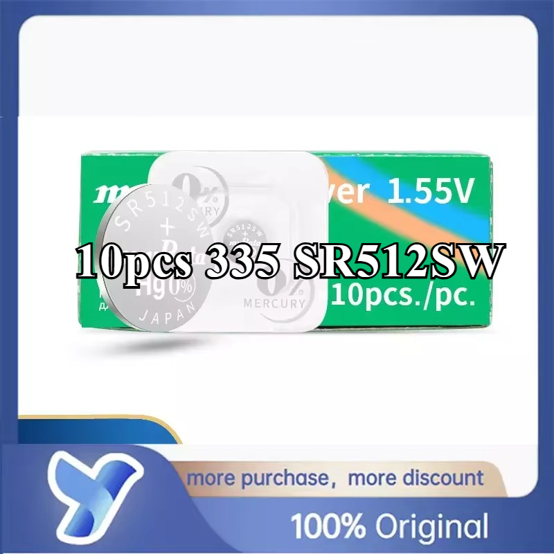 10pcs 377 364 371 321 394 395 317 335 362 SR516SW SR616SW SR716SW SR916SW SR626SW SR621SW SR920SW 1.55V Murata Battery Capacitor: black