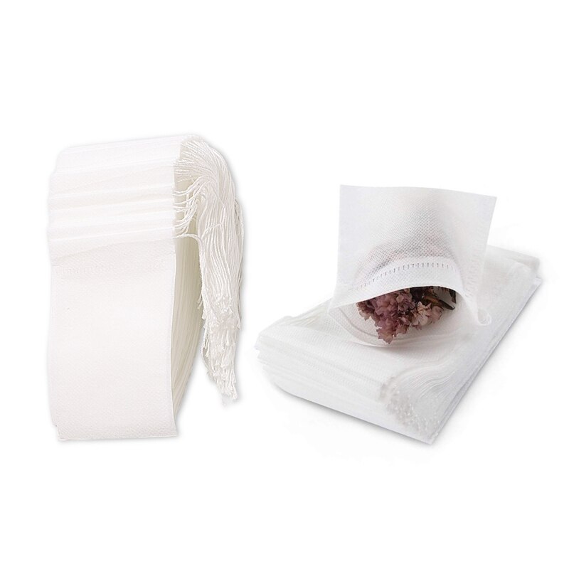 500 pakke engangs tefilterpose tomme teposer løs tepose med snøring ,7 x 9cm
