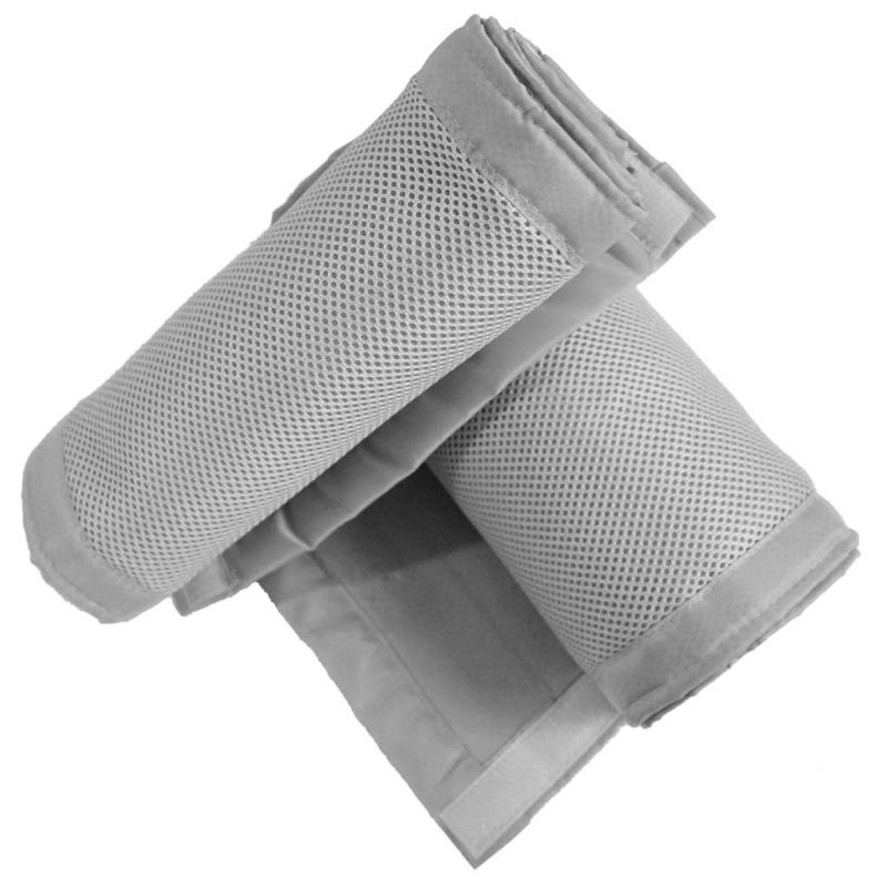 4 côtés bébé respirant maille berceau doublure bébé lit pare-chocs maille enfants pare-chocs berceau doublure bébé lit ensembles lit autour du protecteur: Gris