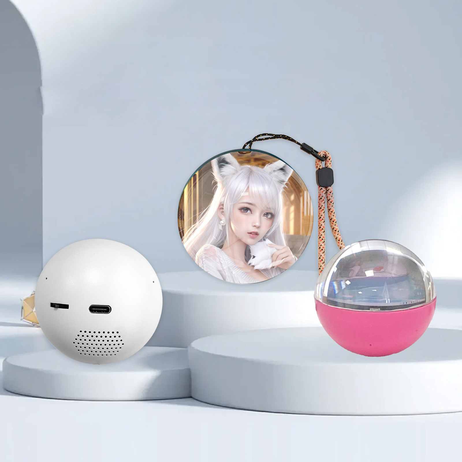2,7- inch storage sphere, ball for uploading videos & photos, digital display, storage sphere, crystal ball, diy art, glass ball lamp, birthday gift