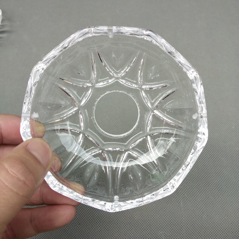 2 pièces cristal lampe fleur verre bol Dia100mm, Bobeche, bougeoir, décoration de mariage, plateau de lustre, accessoires de lumière