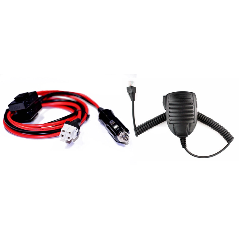 2 Pcs Accessories: 1 Pcs Car Cigarette Radio Power Cable for Yaesu FT-450 991 Kenwood TS-480 ICOM IC-7000 & 1 Pcs 8 Pin Speaker