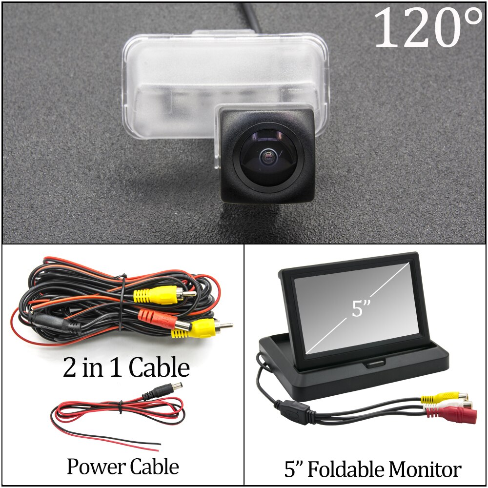 HD Fisheye Starlight Car Rear View Camera For Citroen C4 Picasso/Grand C4 Picasso 2006/C4 L /DS4 DS 4: 120 and 5 inch fold