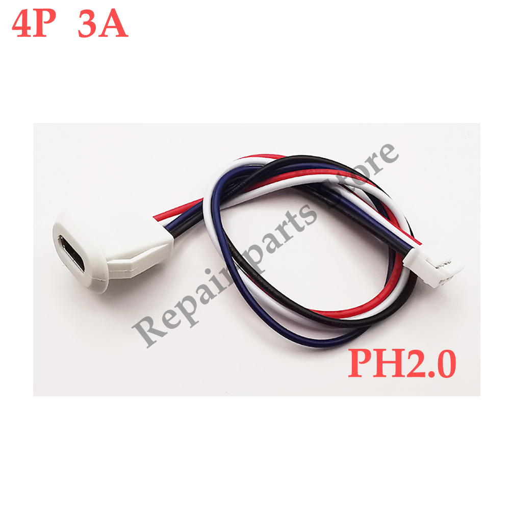 2 ~ 10PCS USB Typ-C Wasserdichte USB Stecker Direkte kompression weibliche basis Buchse Lade Interface Mit schweißen Draht: Gold / 10-19 Stücke