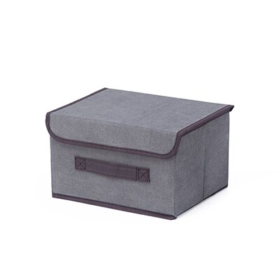 Home Fabric Folding Storage Boxes Foldable Multi-purpose Clothing Storage Boxes Portable Non-woven Dust-proof Stocked Box Underw: Light Grey