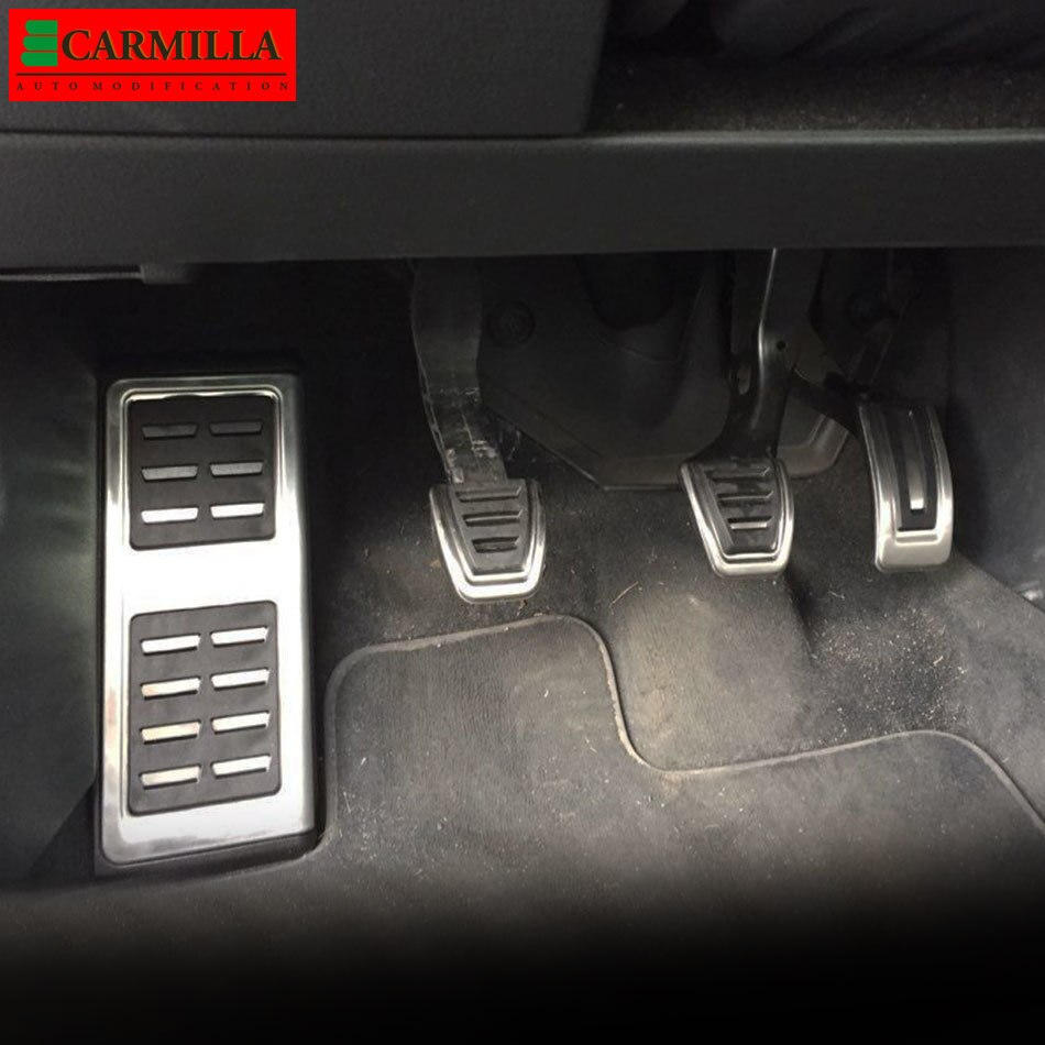 Auto Rvs Pedaal Covers voor Audi A3 8V 2013-2021, Antislip Anti-kras Rem Beschermen Prestaties Pedaal Pad, Auto-interieur Accessoires