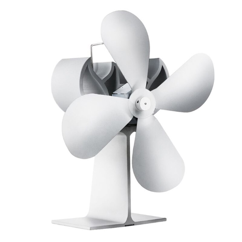 Ventilateur de poêle à bois auto-alimenté à chaleur blanche, 4 lames en aluminium, silencieux et efficace, grande pièce, M7DA: Default Title