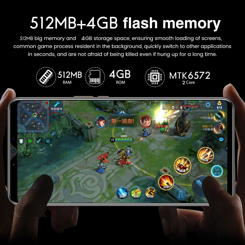 P48 Pro Smart Phone 5.5 Inch MTK6572 Dual Core 512Mb Ram + 4Gb Rom Dual-kaart Dual Standby android 4.0 Telefoon Eu Plug