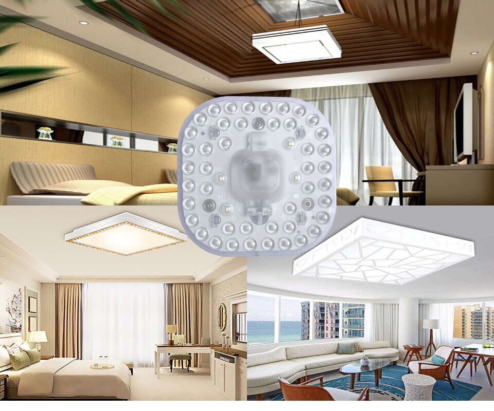 LED Ceiling Lamps Module AC/DC 12V 24V 36V 50V 24W LED Light Replace Ceiling Lamp Lighting Source for Living room Bedroom