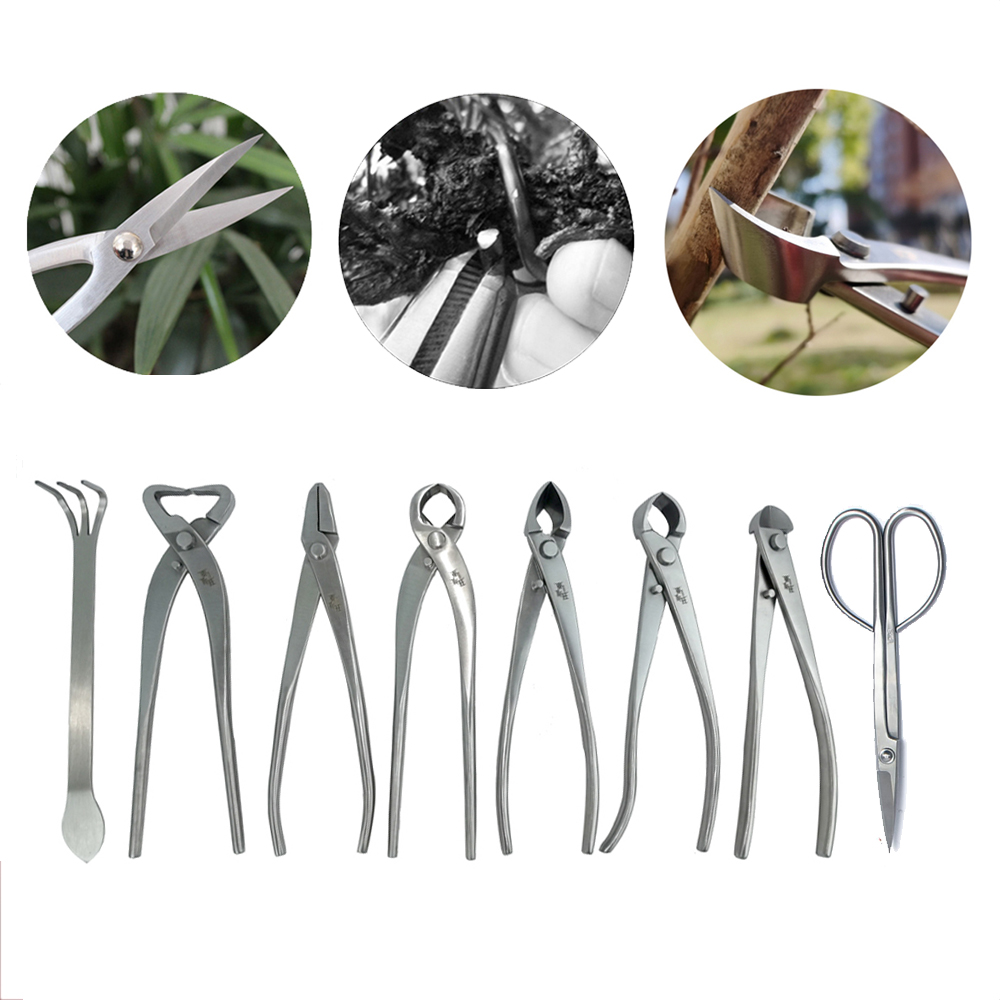 Herramienta de corte de poda de bonsái de acero inoxidable, tijeras para plantas y árboles, cortador de alambre para herramientas de poda de jardín